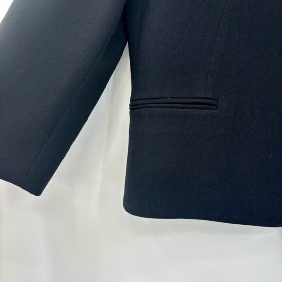 Judith  Charles Clea OpenFront Black Cropped Blazer Jacket Size 6 - Picture 9 of 9